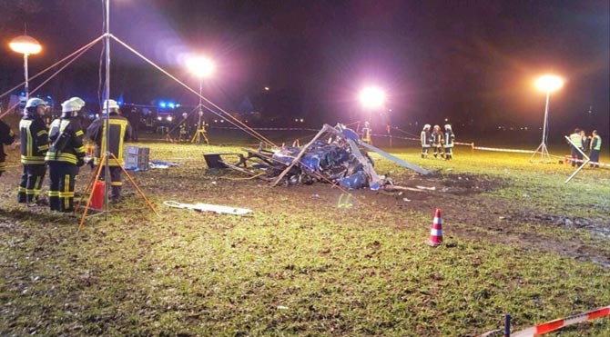 Almanya’da Polis Helikopteri Düştü!
