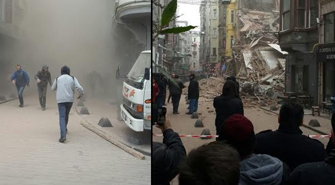 Beyoğlu'nda 5 Katlı İki Bina Çöktü!