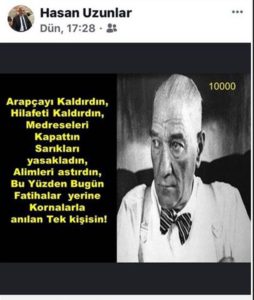 Atatürk'e hakaret eden AKP'li Hasan Uzunlar'a yeni görev