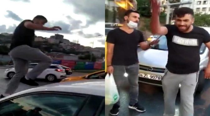 Trafikte tartıştığı kadına kâbusu yaşatan zorba'ya tepki yağdı