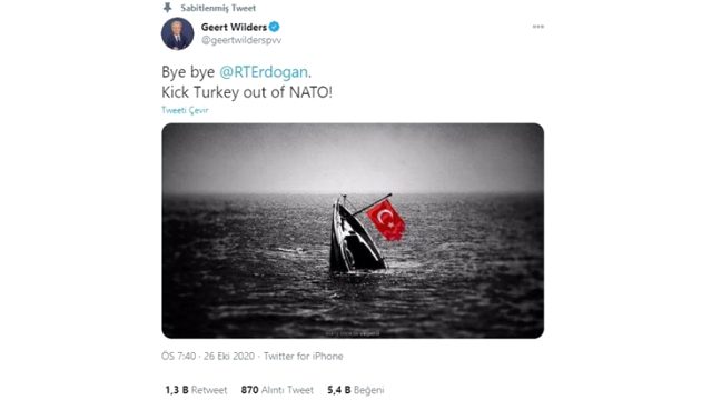 Geert Wilders'tan küstah NATO çağrısı: Türkiye atılsın