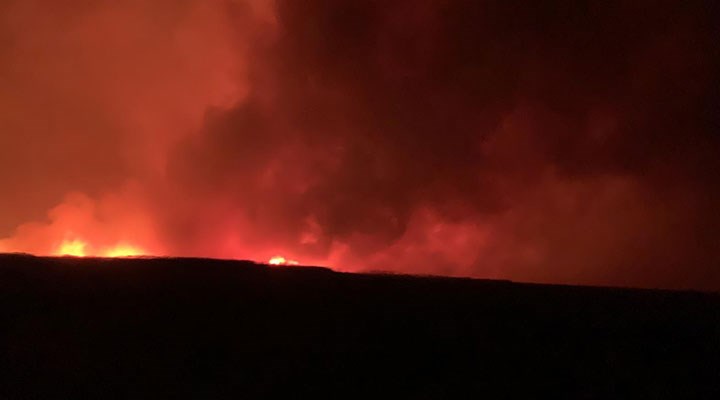 Eber Gölü'nde son bir ay içerisindeki üçüncü yangın: Sazlıklar içten içe yanıyor