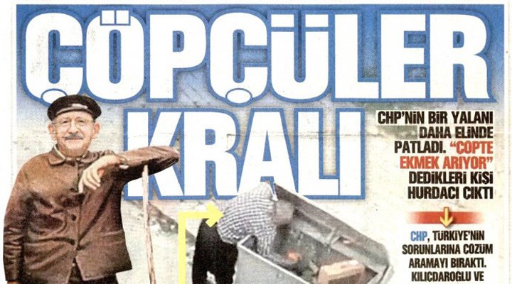 Takvim gazetesi, Kılıçdaroğlu’nu çöpçü gibi göstererek aşağılamaya çalıştı