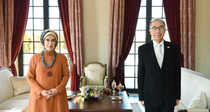 Emine Erdoğan, Japonya'nın Büyükelçisi Kazuhiro Suzuki ile görüştü