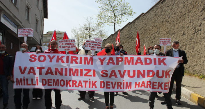 ABD İstanbul Başkonsolosluğu önünde Joe Biden protesto edildi