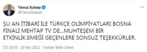AKP Balıkesir Milletvekili Yavuz Subaşı’nın FETÖ’ye dair Twitter mesajları ortaya çıktı.