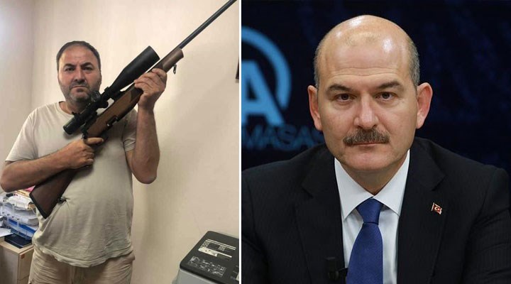 Bakan Soylu'ya tüfekle destek veren din öğretmeni hakkında inceleme