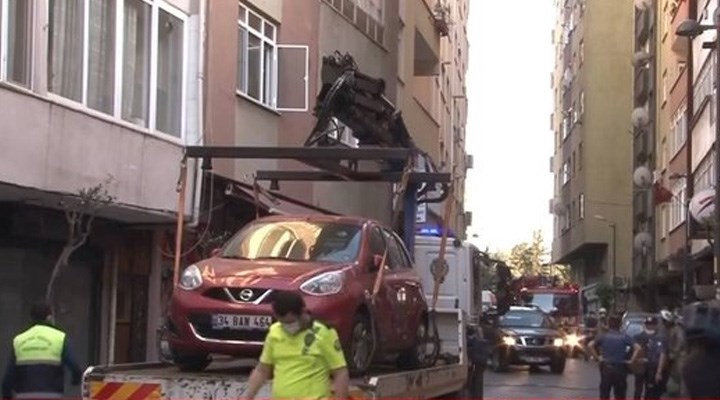 Beşiktaş'ta çökme tehlikesi olan 6 katlı bina boşaltıldı
