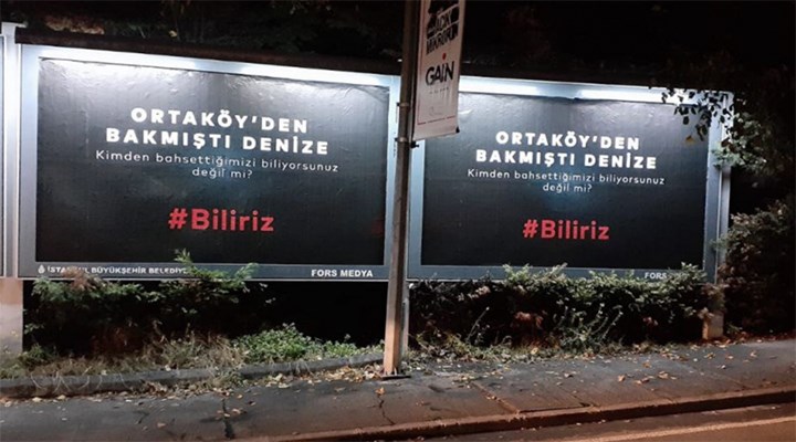 İstanbul'daki 'Biliriz' etiketli afişleri İBB hazırlatmış