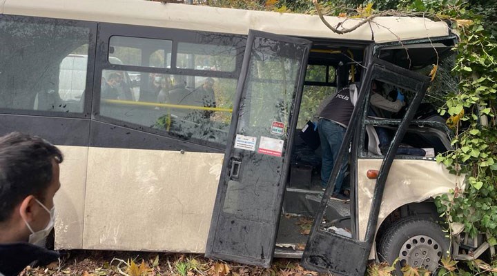 Sarıyer'de kaza yapan minibüs'ün sürücüsü hayatını kaybetti