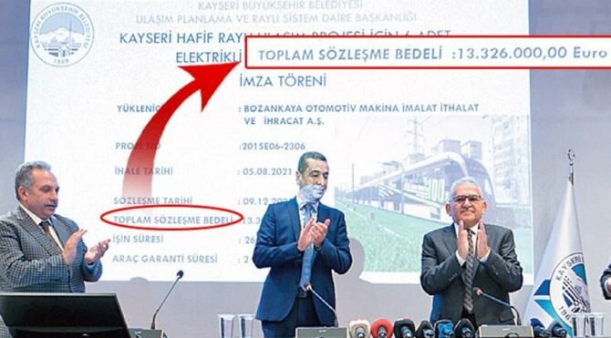 AKP’li belediye yerli ve milli araç için Euro ile ödeme yyapıyor