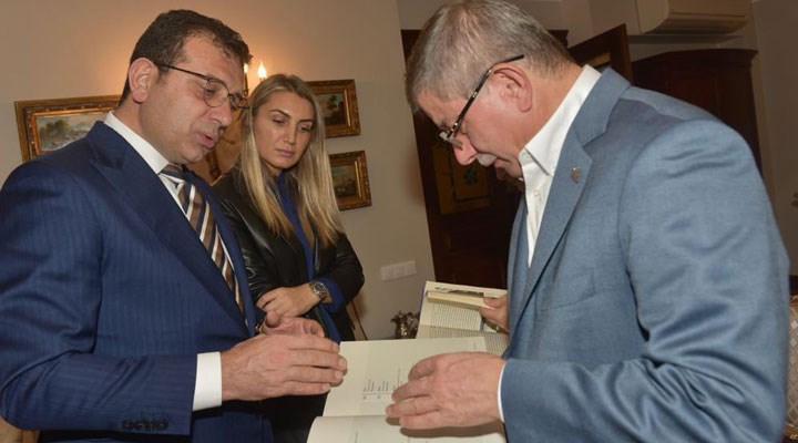 İmamoğlu'ndan Ahmet Davutoğlu'na ziyaret