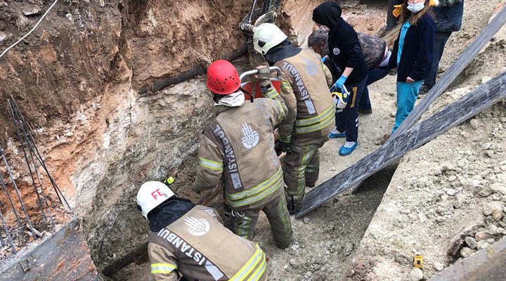 Avcılar'da inşaat alanında göçük meydana geldi!