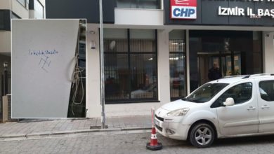 CHP İzmir İl binasına ırkçı yazı