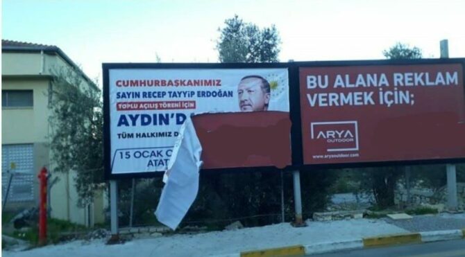 Erdoğan'ın afişlerini yırtan şüpheli serbest bırakıldı