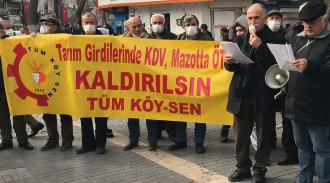 Malatya'daki çiftçilerden 'tarım politikası' protestosu