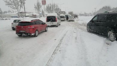 TEM Ankara otoyolu,kardan dolayı ulaşıma kapandı