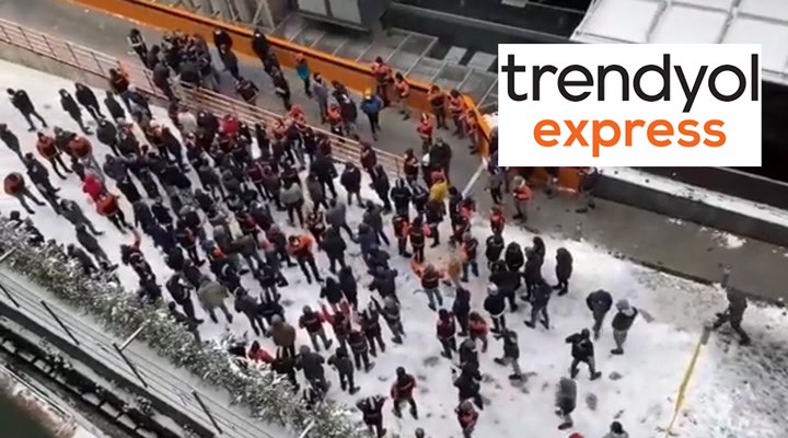 Trendyol Express işçilerinden protesto