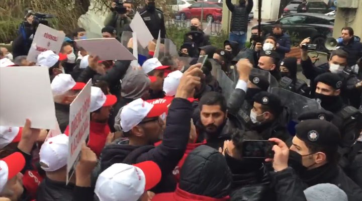 Bakırköy Belediyesi işçilerinin eylemine polis engeli!