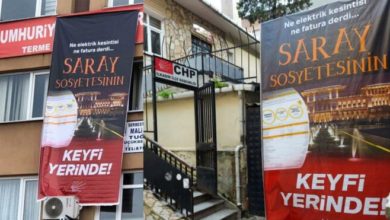 CHP Samsun'dan elektrik zamlarına pankartlı tepki!