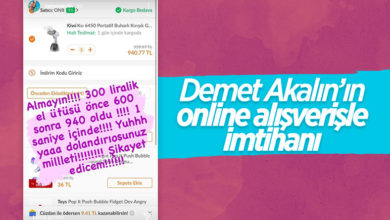 Demet Akalın'ın online alışveriş paylaşımı ti'ye alındı