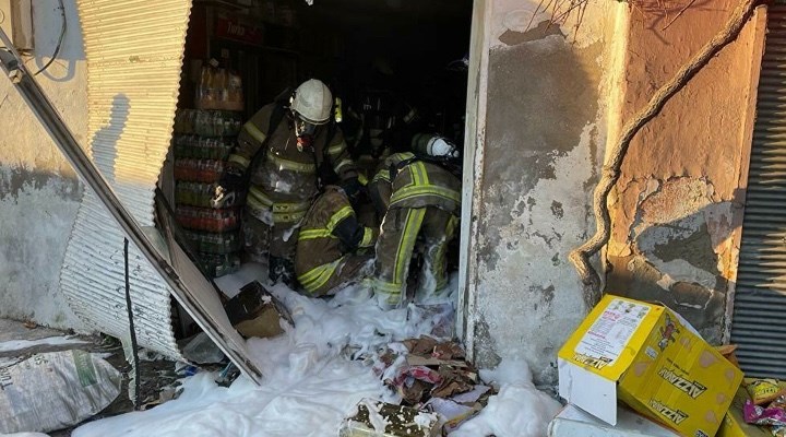 İzmir'de bir bakkalda önce yangın sonra patlama: 1'i ağır 4 yaralı