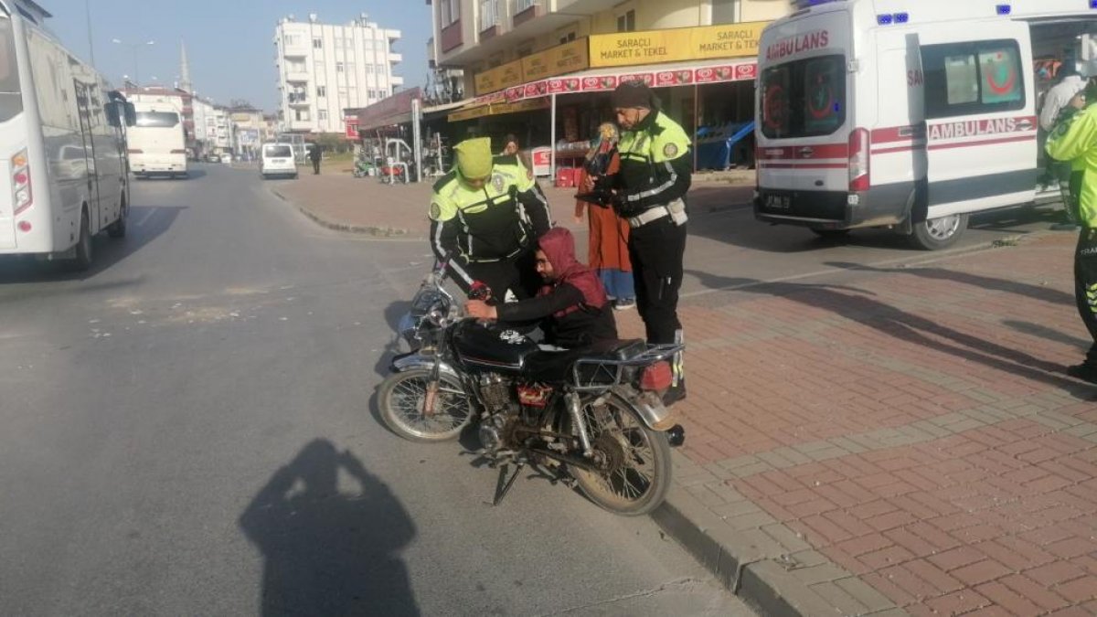 Antalya da hurda motosikletiyle kaza izlerken polise yakalandı #4