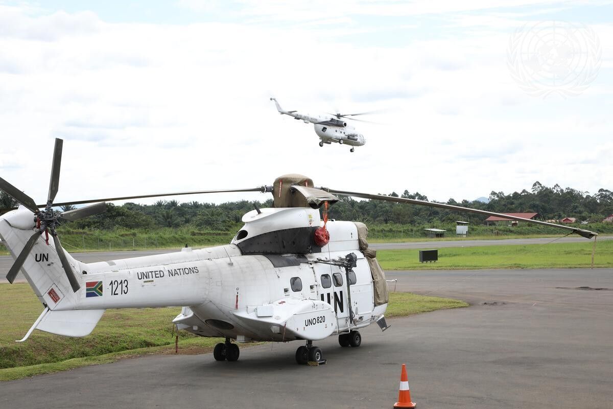 Kongo da 8 personeli taşıyan BM helikopteri düşürüldü #1