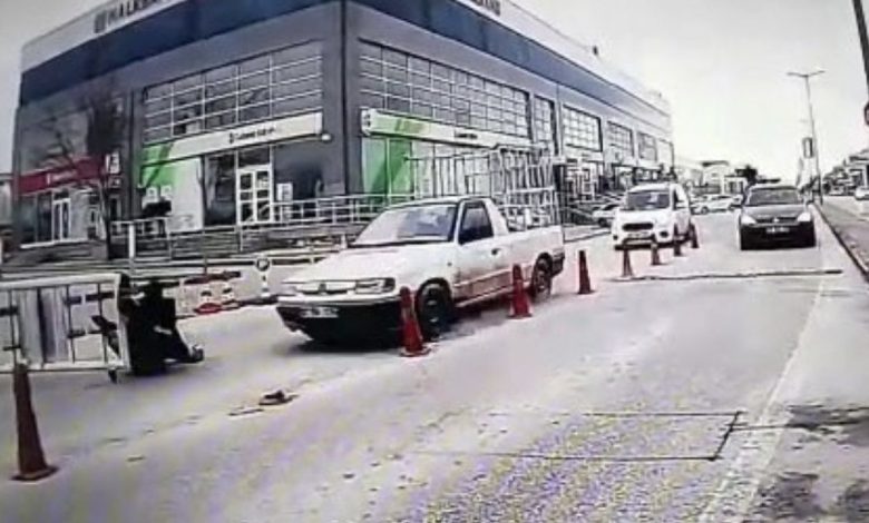 Konya'da kaçan sürücüyü durdurmak isteyen güvenlik görevlisi canından oluyordu