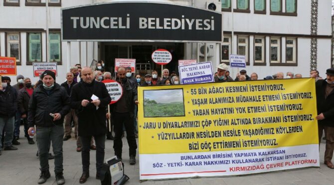 Tunceli'de köylülerden 'çevre' eylemi
