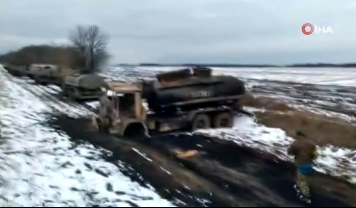 Ukrayna, Rus ordusunun yakıt ikmal konvoyunu imha etti #2