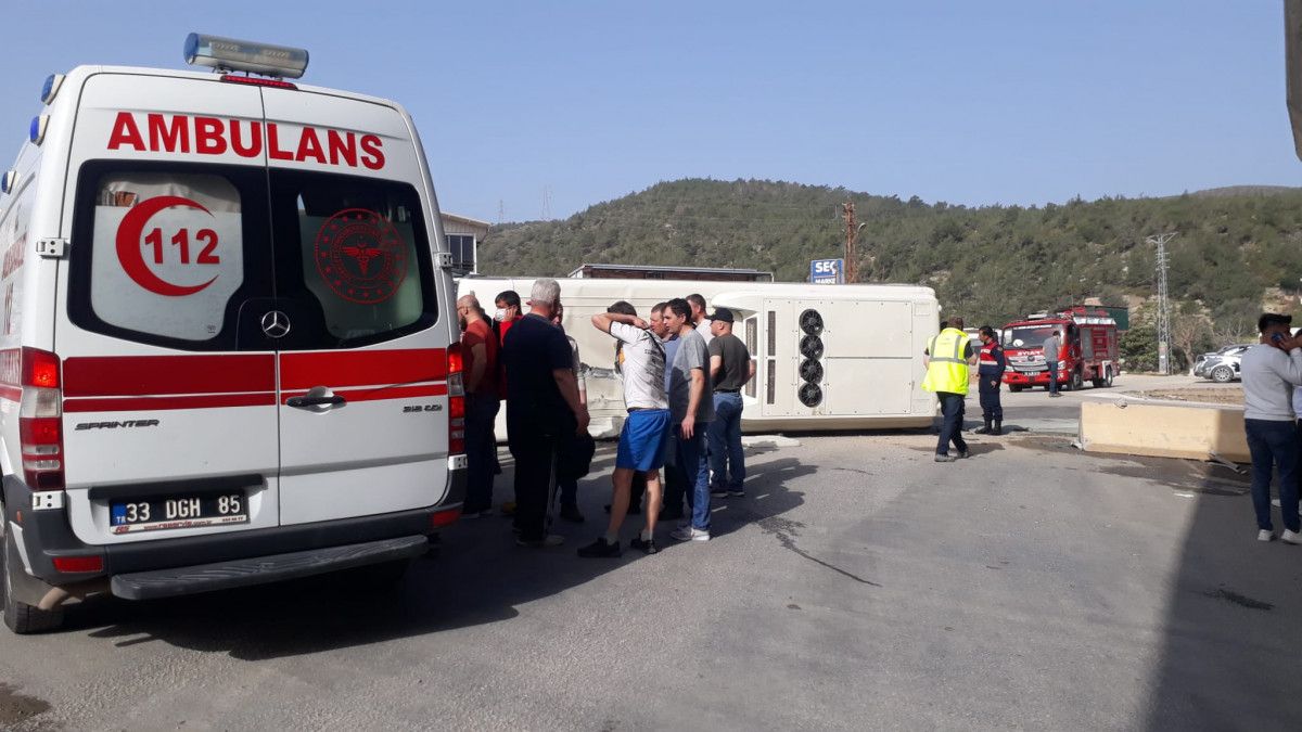 Mersin de 11 Akkuyu NGS işçisi, kazada yaralandı #3