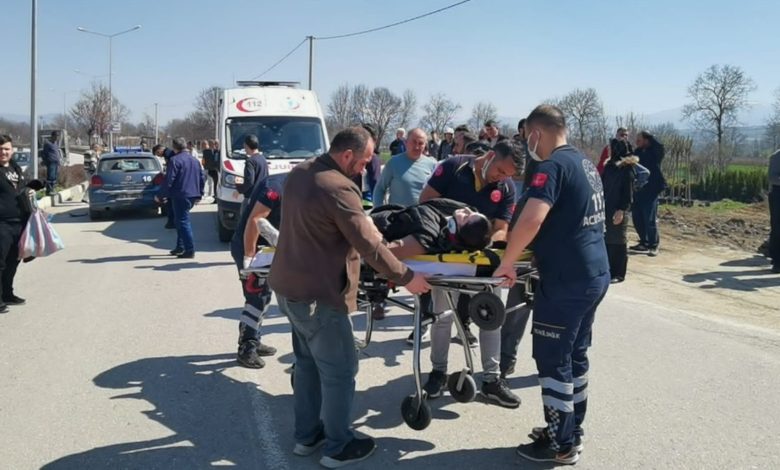 Bursa'daki aday sürücü, motosiklete çarptı