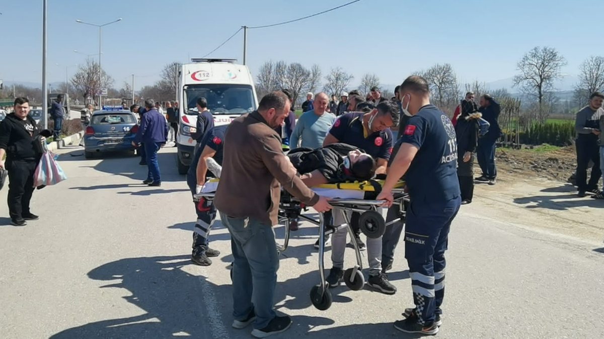 Bursa'daki aday sürücü, motosiklete çarptı