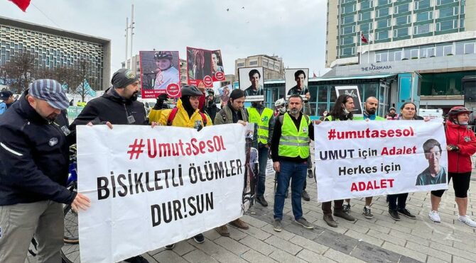 Cumhurbaşkanlığı Bisiklet Turu'nda eylem