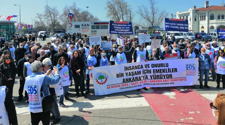 Emekliler, Kadıköy'den Ankara'ya yürüyor