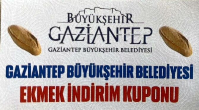 Gaziantep'te indirim kuponlu ekmek dönemi