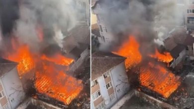 Sarıyer'de kebapçıda yangın,5 binaya sıçradı