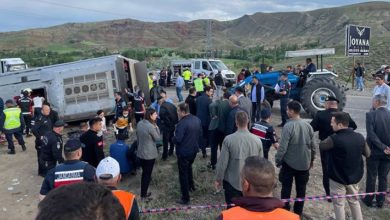 Çankırı'da işçileri taşıyan otobüs devrildi: Yaralılar var!