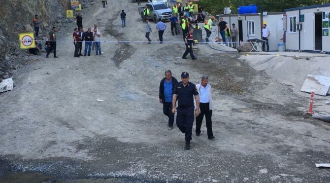 İyidere Lojistik Limanı’na taş taşıyan kamyonun freni patladı