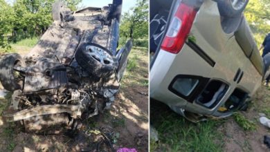 Malatya'da feci kaza: Hafif ticari araç devrildi!