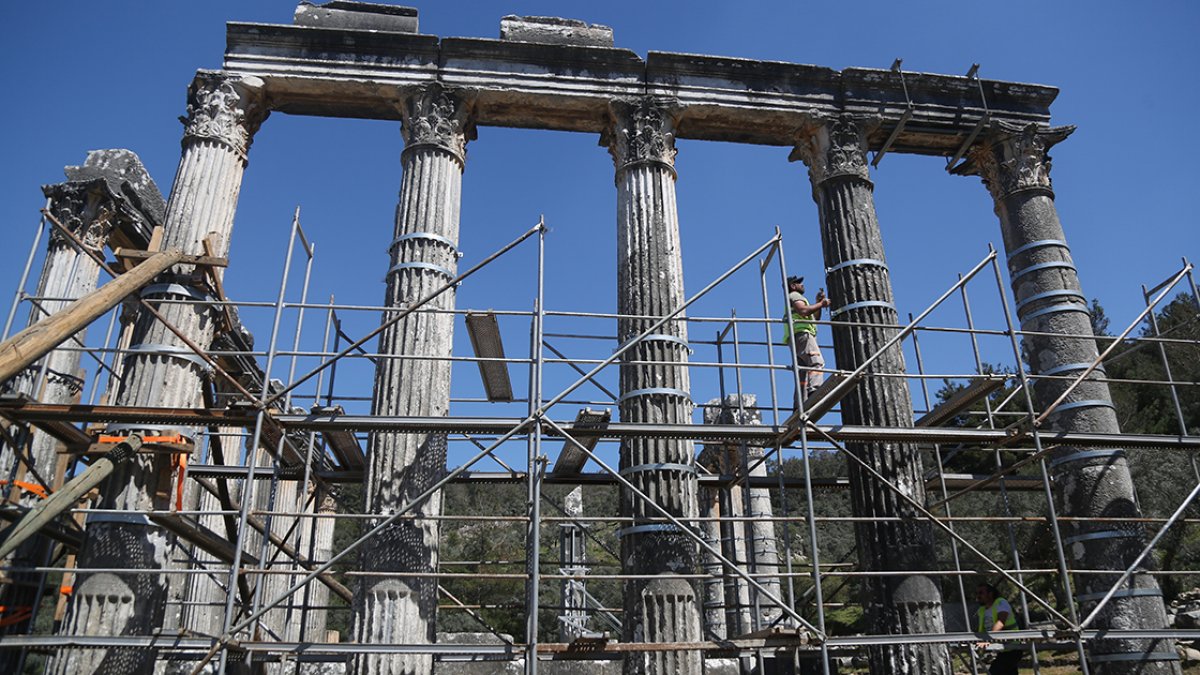 Muğla da Zeus Lepsynos Tapınağı orjinal görünümüne kavuşturulacak #2
