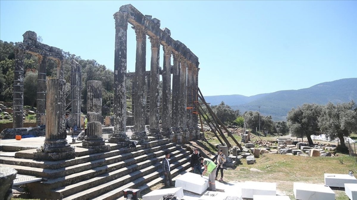 Muğla da Zeus Lepsynos Tapınağı orjinal görünümüne kavuşturulacak #5