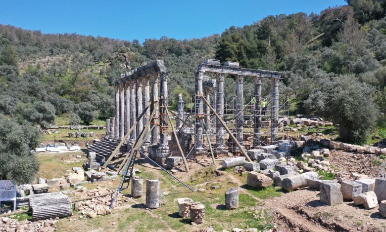 Muğla'da Zeus Lepsynos Tapınağı orjinal görünümüne kavuşturulacak