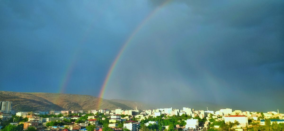 Diyarbakır da yağmur sonrası büyüleyen gökkuşağı #4