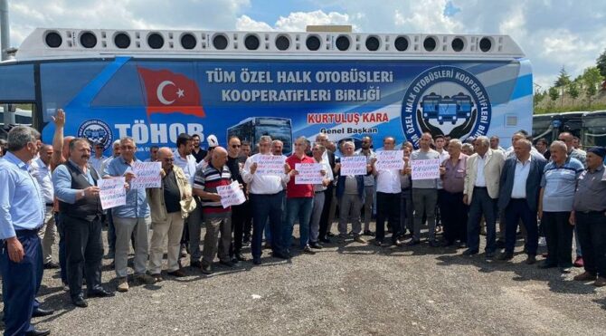 Ankara'da özel halk otobüsü esnafından 'araçlarımız kiralansın' talebi