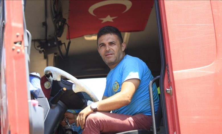 Antalya'da telsiz anonsuyla duygulandıran orman işçisi, Marmaris'te de görevde