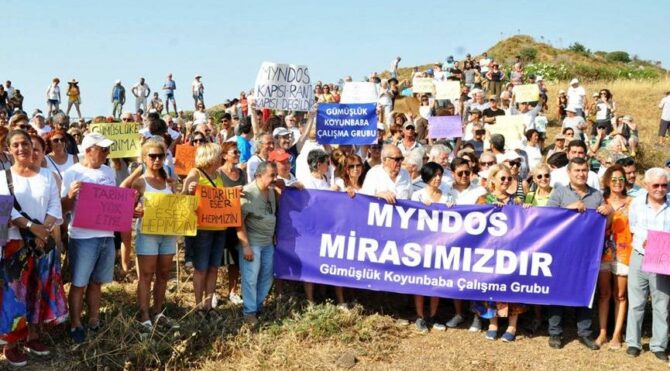 Bodrum'da Myndos kenti için eylem yaptılar