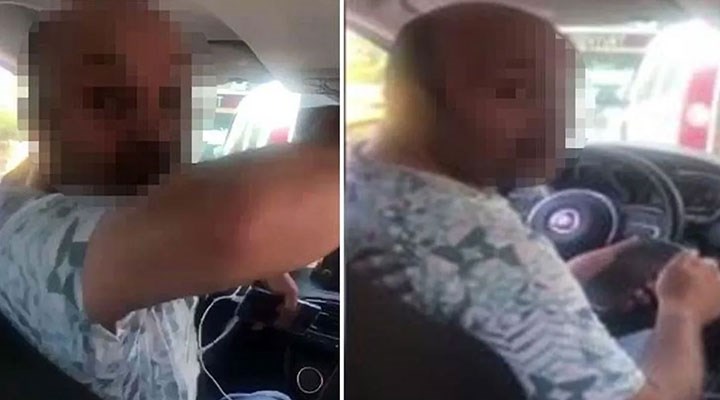Fazla para isteyen taksi şoföründen yolcu kadına yumruk!