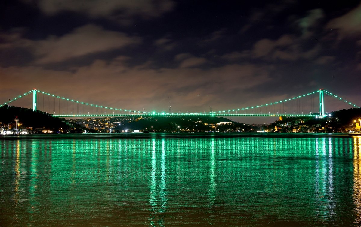 İstanbul’da köprüler, skolyoz hastalığı için ışıklandırıldı #3